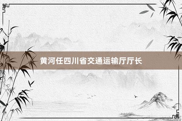 黄河任四川省交通运输厅厅长