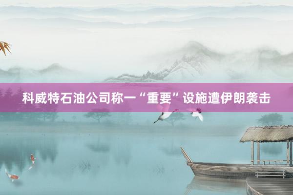 科威特石油公司称一“重要”设施遭伊朗袭击
