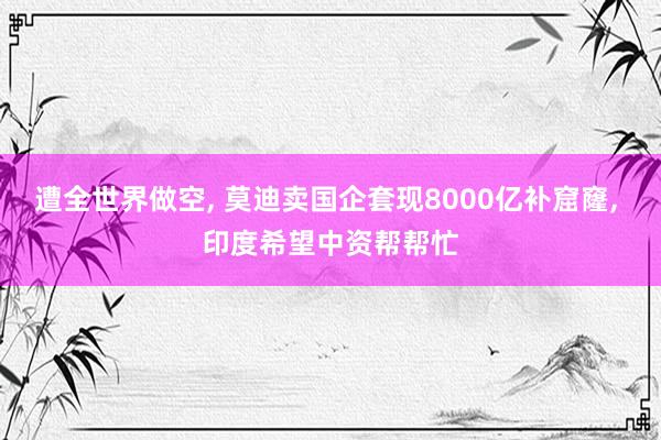 遭全世界做空, 莫迪卖国企套现8000亿补窟窿, 印度希望中资帮帮忙
