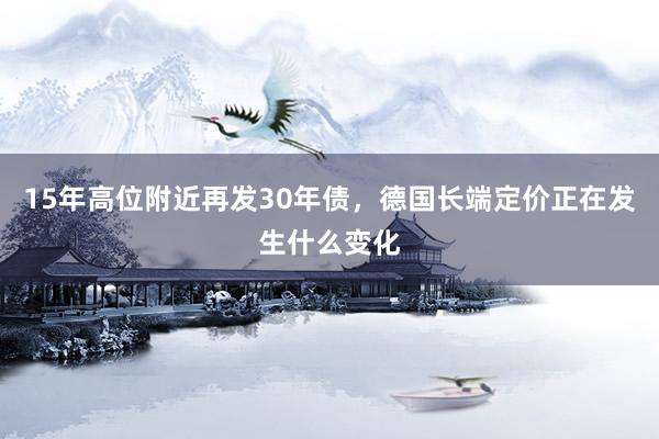 15年高位附近再发30年债，德国长端定价正在发生什么变化