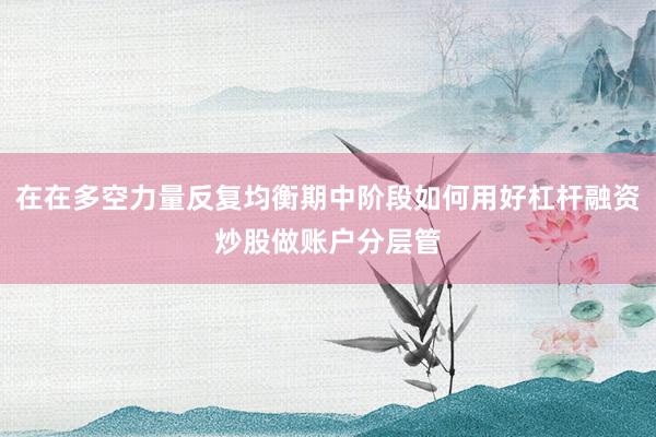 在在多空力量反复均衡期中阶段如何用好杠杆融资炒股做账户分层管