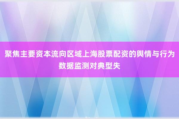聚焦主要资本流向区域上海股票配资的舆情与行为数据监测对典型失