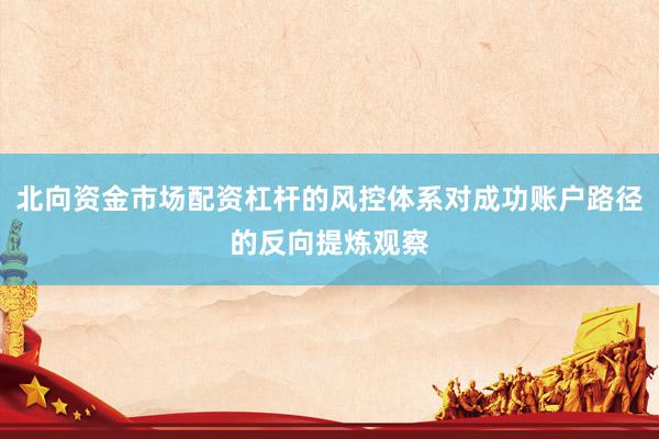 北向资金市场配资杠杆的风控体系对成功账户路径的反向提炼观察