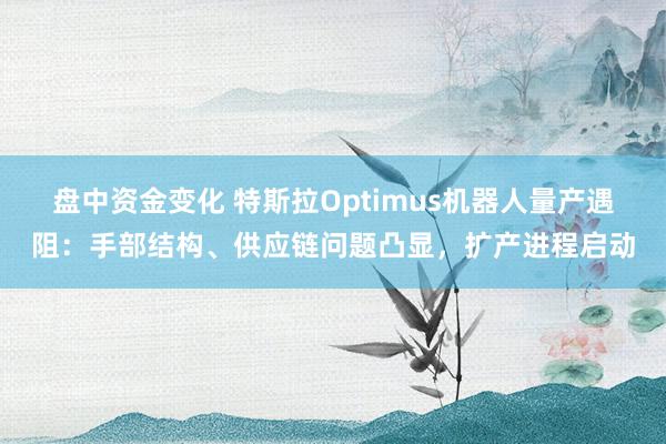 盘中资金变化 特斯拉Optimus机器人量产遇阻：手部结构、供应链问题凸显，扩产进程启动