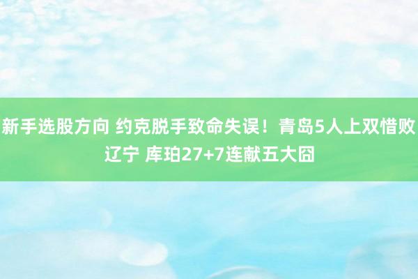 新手选股方向 约克脱手致命失误！青岛5人上双惜败辽宁 库珀27+7连献五大囧